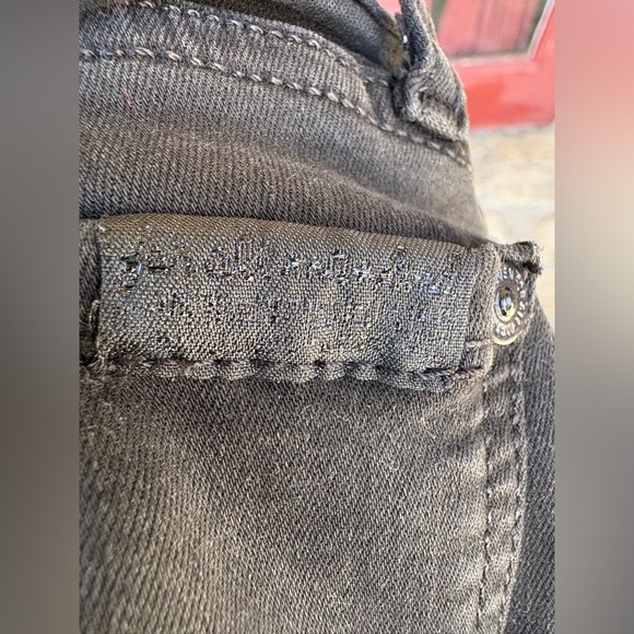 7 FOR ALL MANKIND women’s denim black jeans wide / straight leg preloved - Picture 5 of 7